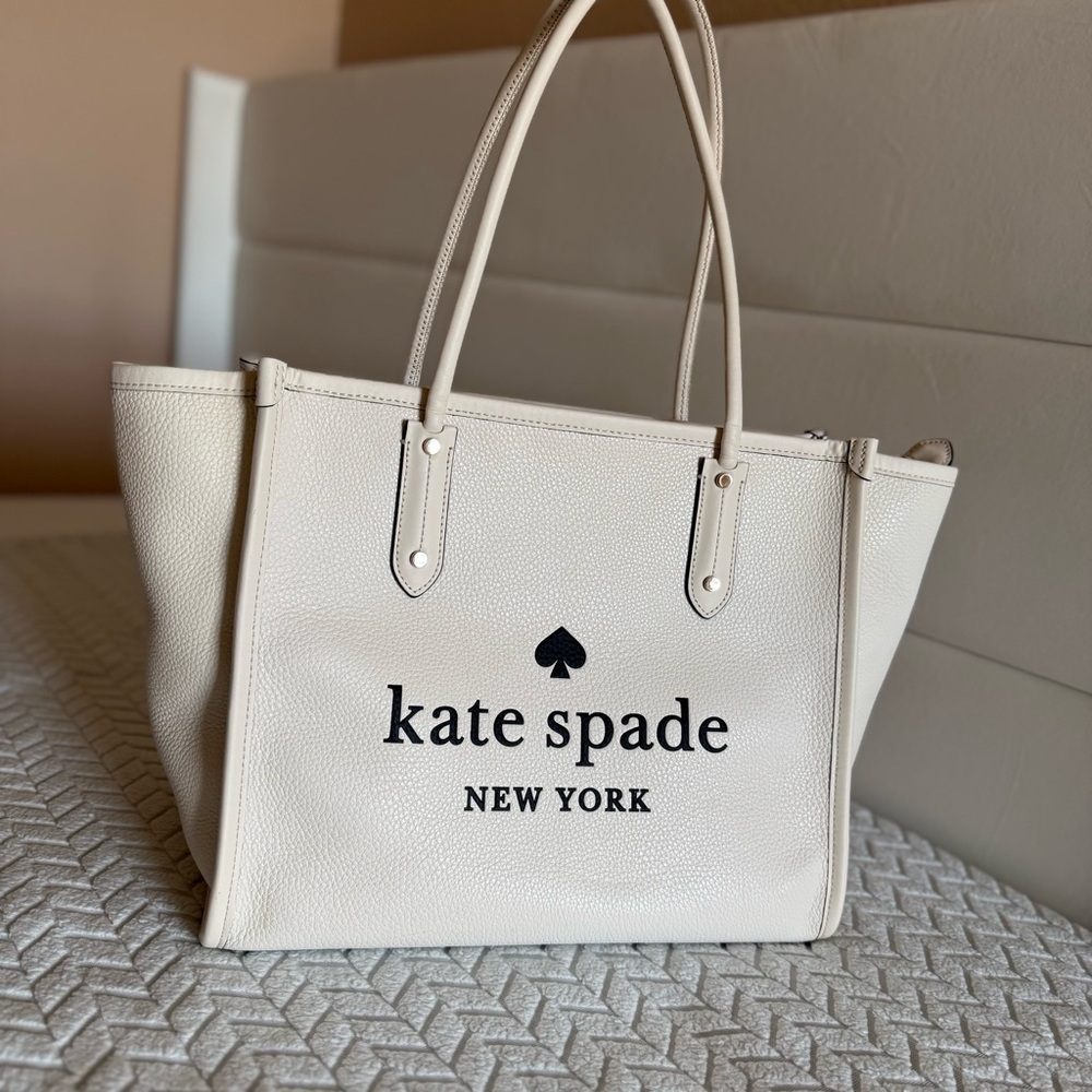 Kate Spade Ella Pebble Ivory Tote Bag